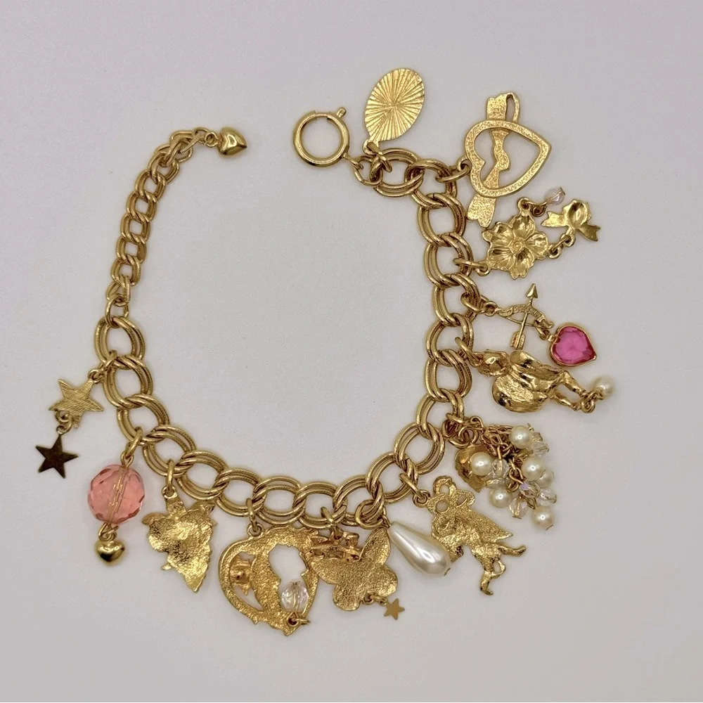 Kirks Folly Midummer Night’s Dream Cherub and Fairy Charm Bracelet - Picture 8 of 8